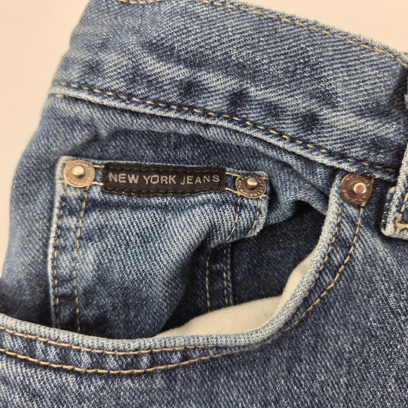 New York & Co NY Jeans Low Rise Flare Tall Womens Size 6 Blue Denim Minimalist - Picture 10 of 10